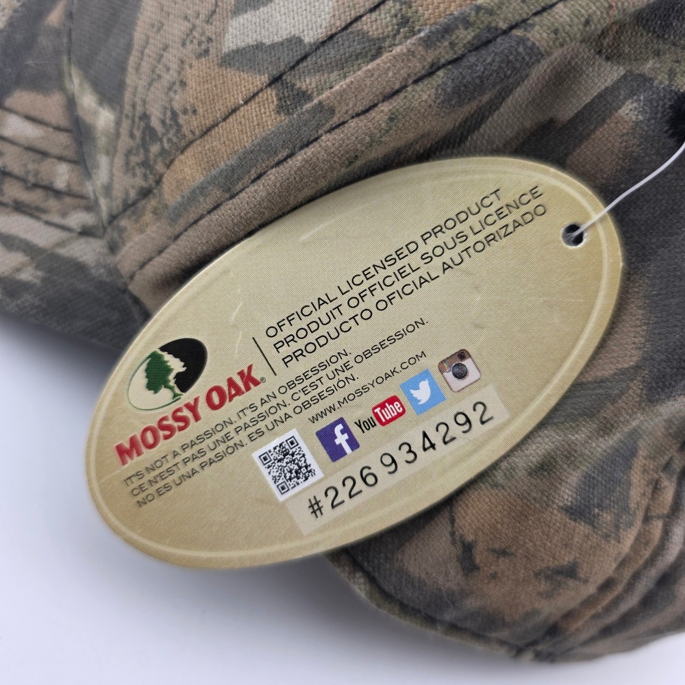 Hit Wear Mossy Oak Camo Hat Orange EMJ Logo New with Tags OSFM‎ Vintage - Picture 10 of 10